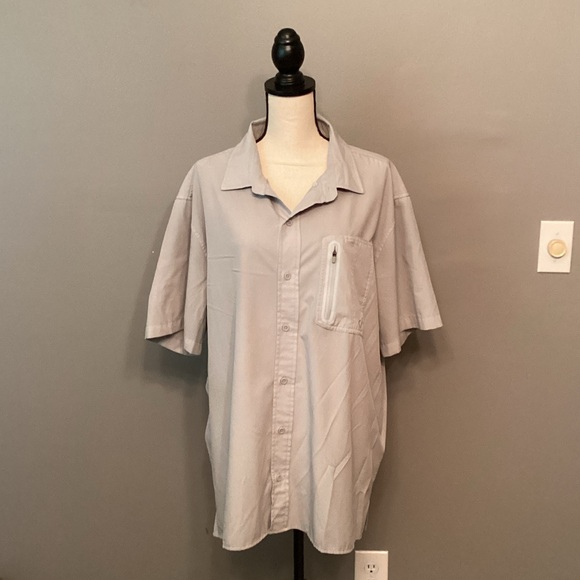 Men's Reel Life XL Classic Gray Button Down Shirt EUC - Picture 1 of 7
